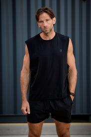 Drop shoulder men's tank top