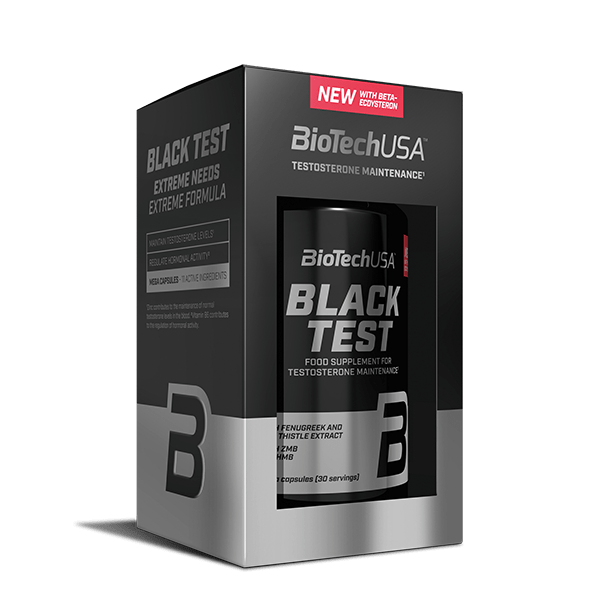 BioTechUSA Black Test 90 Megacapsules κουτί και φιάλη