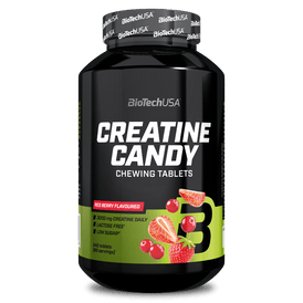 BioTechUSA Creatine Candy is a tasty, fruity chewable tablet that provides 3 g of creatine per day to support performance and explosiveness. 
