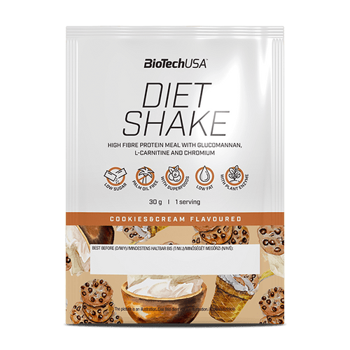 BioTechUSA Diet Shake is a palm oil free, rich in dietary fibre protein drink powder with low fat content, super foods.