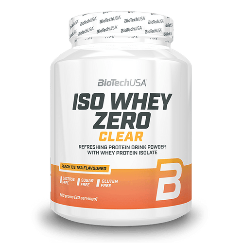 BioTechUSA Iso Whey Zero Clear is a flavored, refreshing whey protein isolate based beverage powder, sugar, fat, lactose and gluten free.