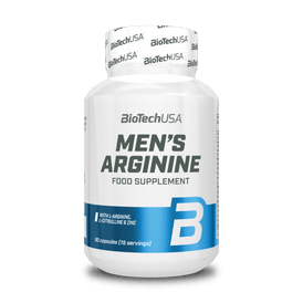 Food supplement capsules with L-Arginine, vitamins, minerals and plant extracts.