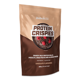 BioTechUSA Protein Crispies is a gluten-free, high protein chocolate flavoured breakfast with sugar and sweetener.