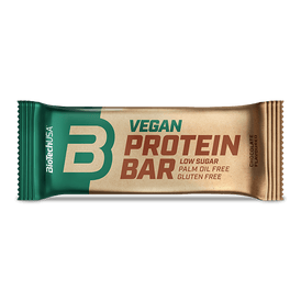BioTechUSA Vegan Protein Bar is a lactose- and gluten-free protein bar with protein from plant-based protein sources, delicious chocolate covering.