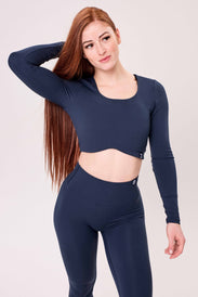 BACKLESS PADDED Women's Long-Sleeve Top