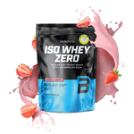 BioTechUSA Iso Whey Zero reduced lactose content whey protein isolate drink powder, gluten- and sugar-free, with fantastic flavours. Its protein content helps increase muscle mass.