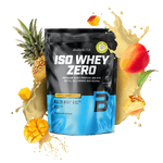 BioTechUSA Iso Whey Zero reduced lactose content whey protein isolate drink powder, gluten- and sugar-free, with fantastic flavours. Its protein content helps increase muscle mass.