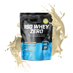 BioTechUSA Iso Whey Zero reduced lactose content whey protein isolate drink powder, gluten- and sugar-free, with fantastic flavours. Its protein content helps increase muscle mass.