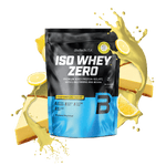 BioTechUSA Iso Whey Zero reduced lactose content whey protein isolate drink powder, gluten- and sugar-free, with fantastic flavours. Its protein content helps increase muscle mass.