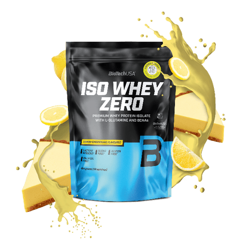 BioTechUSA Iso Whey Zero reduced lactose content whey protein isolate drink powder, gluten- and sugar-free, with fantastic flavours. Its protein content helps increase muscle mass.