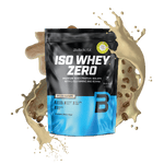 BioTechUSA Iso Whey Zero reduced lactose content whey protein isolate drink powder, gluten- and sugar-free, with fantastic flavours. Its protein content helps increase muscle mass.