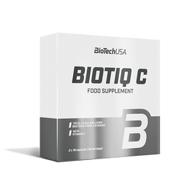 A food supplement capsule containing probiotic bacterial strains and vitamin C to contribute to the optimal function of the immune system.* 