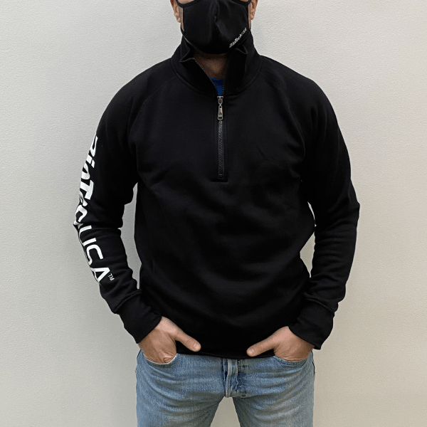 Payper Miami + semi-zip sweater - black